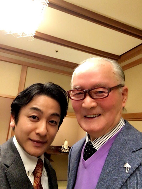 （左から）片岡愛之助、長嶋茂雄さん（※片岡愛之助 オフィシャルブログより）