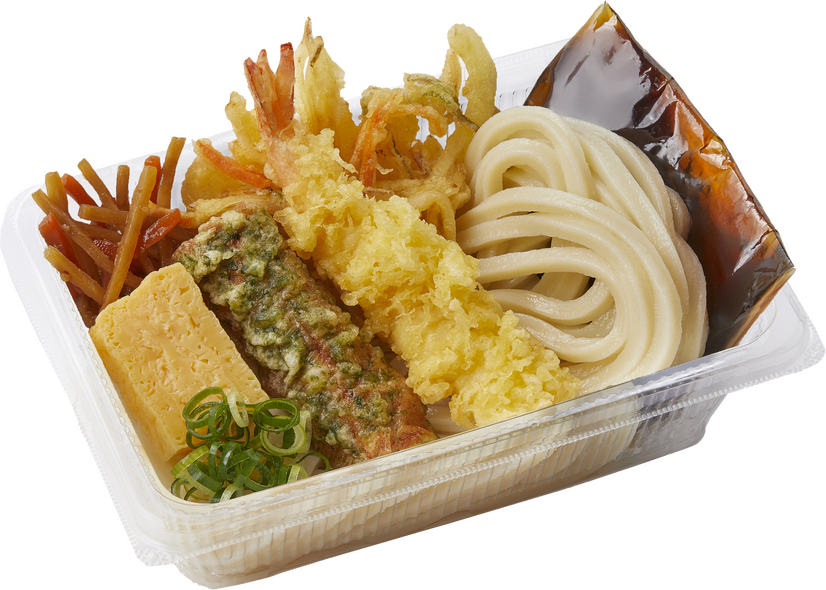 『えび天と定番おかずのうどん弁当』