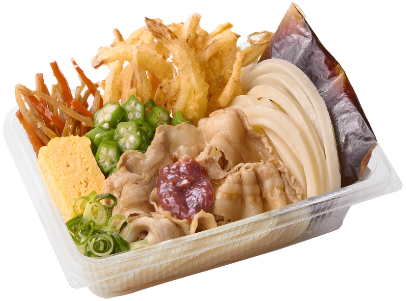 『豚しゃぶと梅オクラうどん弁当』