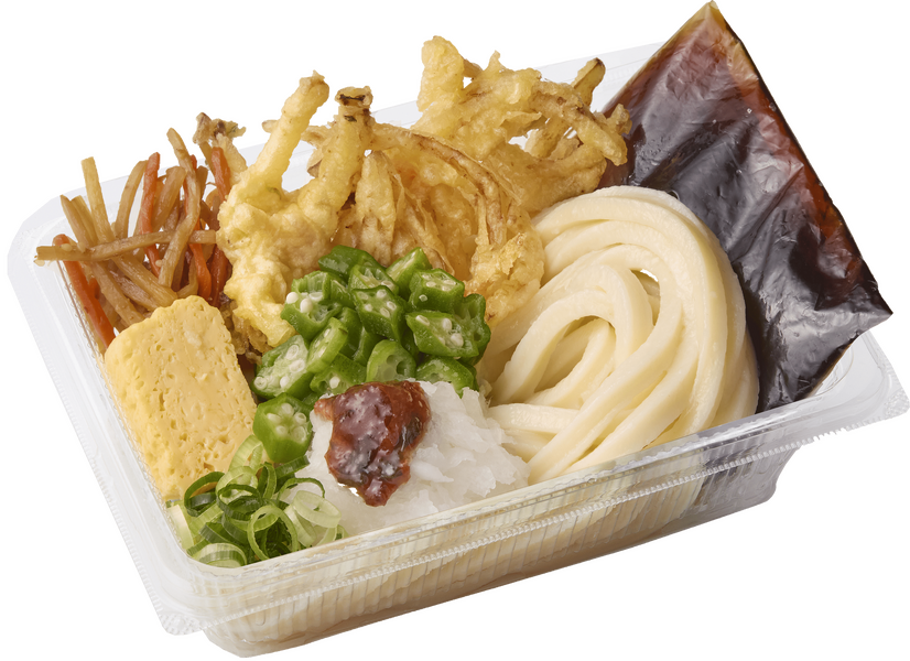 『梅おろしオクラうどん弁当』