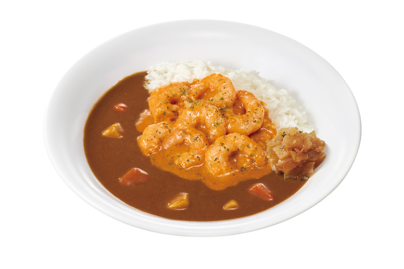 ぷりぷりエビのビスクソースカレー（並盛） 850 円