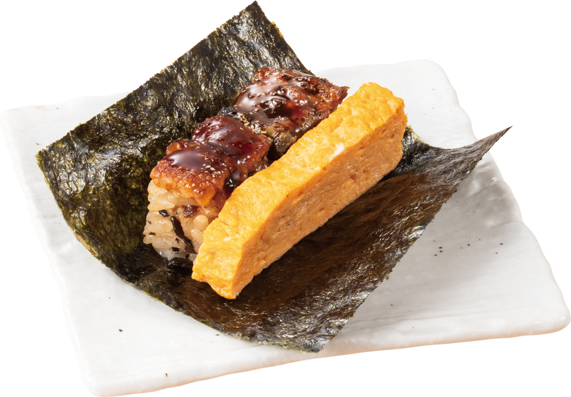 鰻の押し寿司と出汁巻き玉子の包み（税込275円）