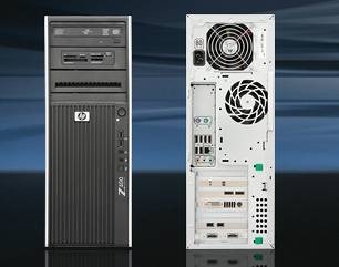 HP Z400 Workstation前面と背面