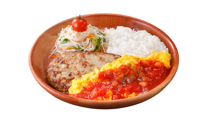角切りトマトのオムバーグディッシュ