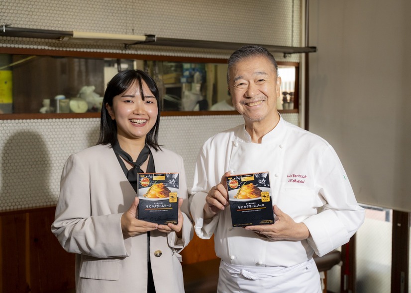 「予約でいっぱいの店 THE PREMIUM うにのクリームソース」発表会