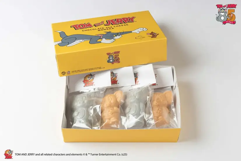 HKDSTOY「トムとジェリー モナカ チョコレート＆チーズ味」4個入（ひつじや謹製）2,160円　TOM AND JERRY and all related characters and elements © & ™ Turner Entertainment Co. (s25)
