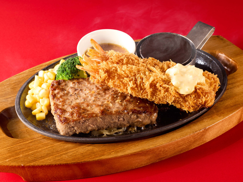 ビーフハンバーグステーキ 海老フライ（税込1,419円）
