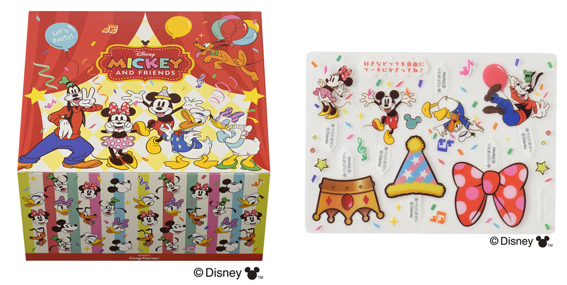 専用BOXと別添ピックシート © Disney