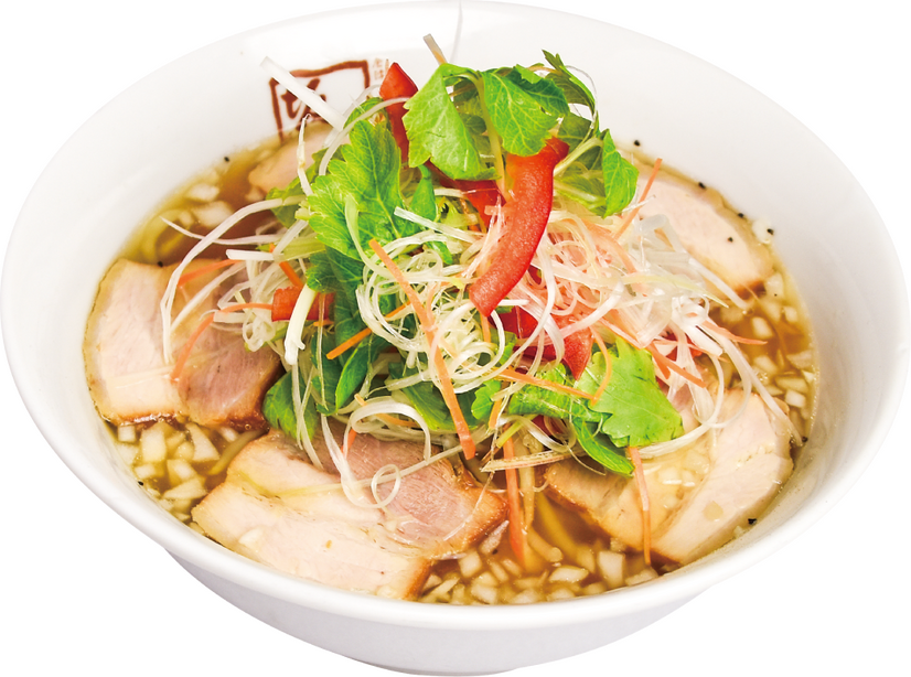 季節野菜の生姜醤油ラーメン　1,090円(税込) / 大盛 1,250円(税込)
