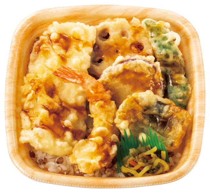 ～もち麦ごはんのミニ弁当～  もちミニ 海鮮天丼　620円