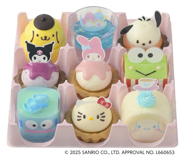 「＜サンリオキャラクターズ＞スイーツコレクション（9個入）」（税込3,564円）　© 2025 SANRIO CO., LTD. APPROVAL NO. L660653