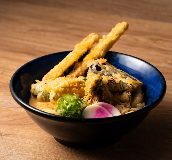 ごまだれ野菜天ぶっかけうどん