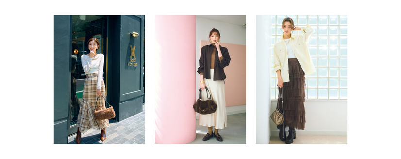 (写真左から)岡崎紗絵、宮田聡子、宮本茉由『andGIRL』秋号（C）DONUTS