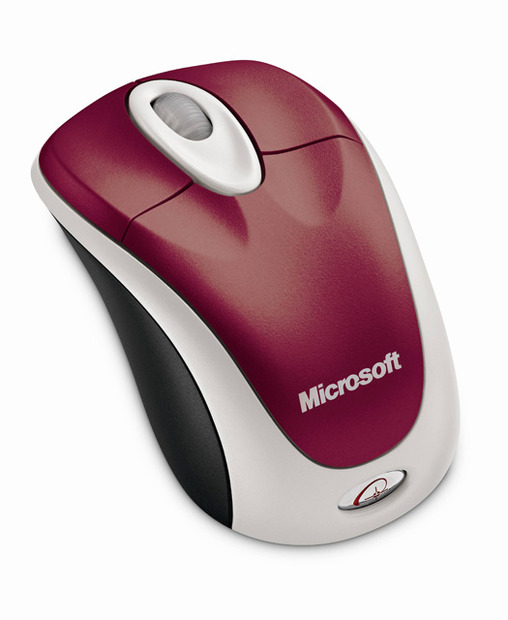 「Wireless Notebook Optical Mouse 3000」（ダーク レッド）