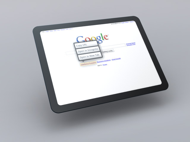 Chrome OS搭載のタブレットのコンセプト画像