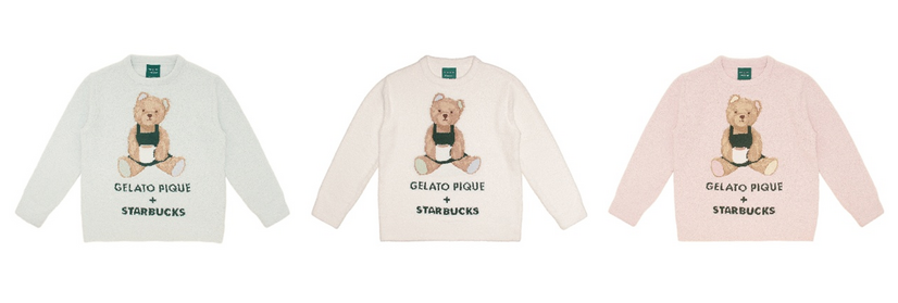 『gelato pique パウダーベアジャガードプルオーバー』各¥10,500