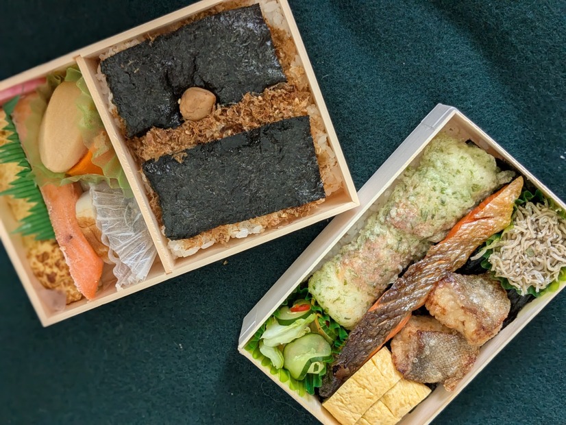 福豆屋と根津松本ののり弁＠撮影　渡邉