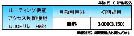 「宅内ルータレス機能」の料金