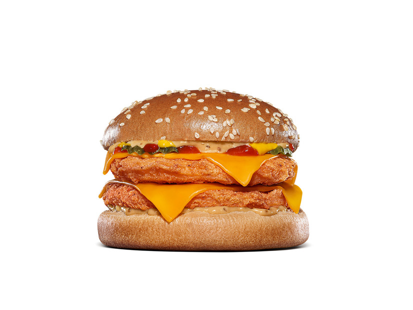 Cセット『フレームスモーク チキンダブルチーズバーガー』　セット1,190円