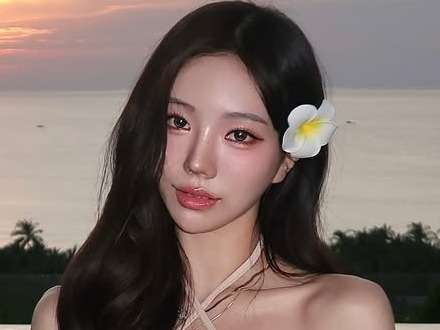 圧巻のド迫力ボリューム！“aespa・カリナ似”の韓国モデル、ピンクのスイムウェアで沖縄の海に降臨【PHOTO】