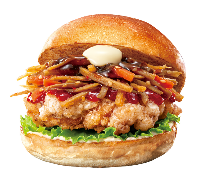旨辛鶏ごぼうバーガー　590円