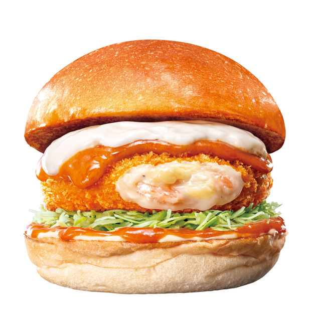 海老ビスク えびグラタンバーガー（590円）