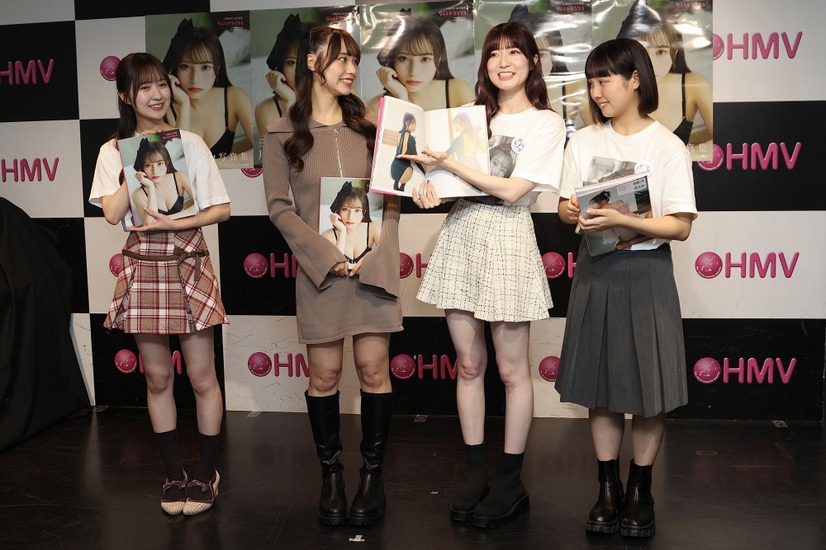 （左から）對馬優菜子、川越紗彩、曽我部優芽、古舘葵【撮影：浜瀬将樹】