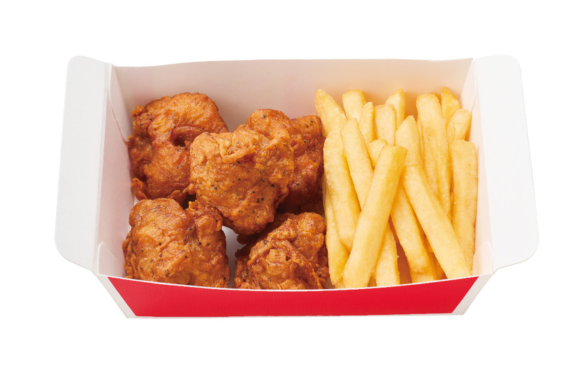 リュウジのスパイス唐揚（5コ入り）&ポテトバスケット：850円（税込）