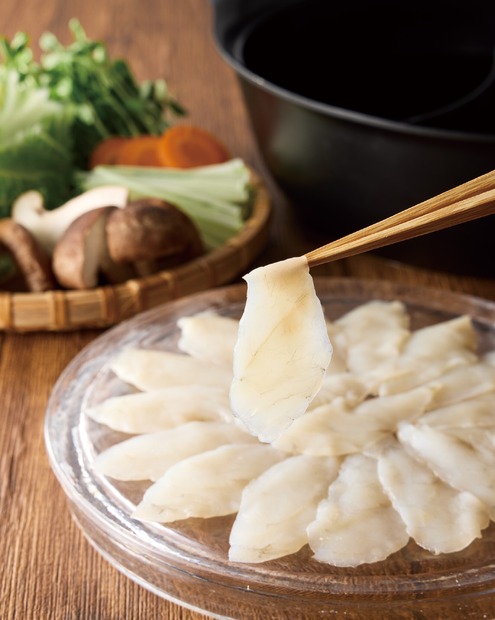 ふぐしゃぶ（北海道産 真ふぐ）1人前1,000円(税込1,100円)