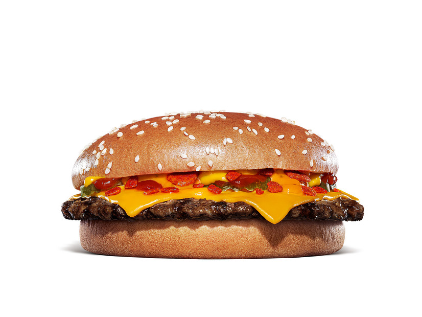 スパイシーにんにく・ガーリックバーガー　単品790円、セット1,090円