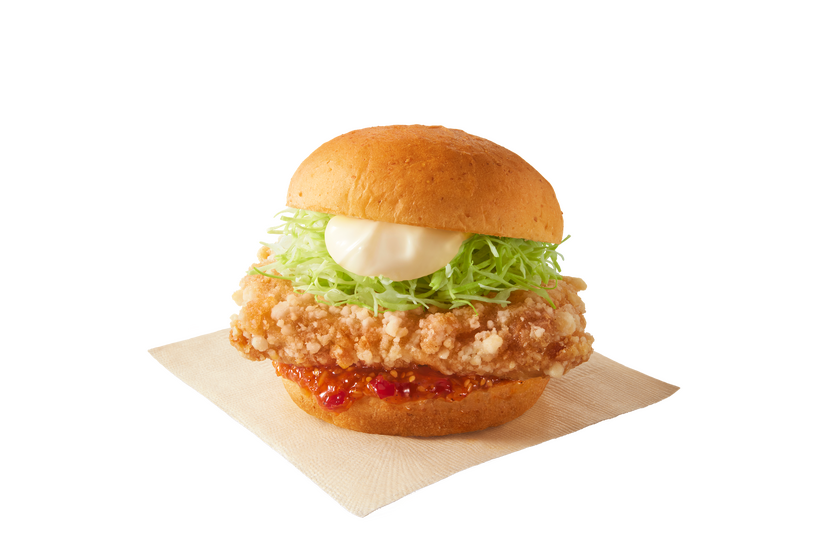 「ケンタの鶏竜田バーガーピリ辛しょうが」570円