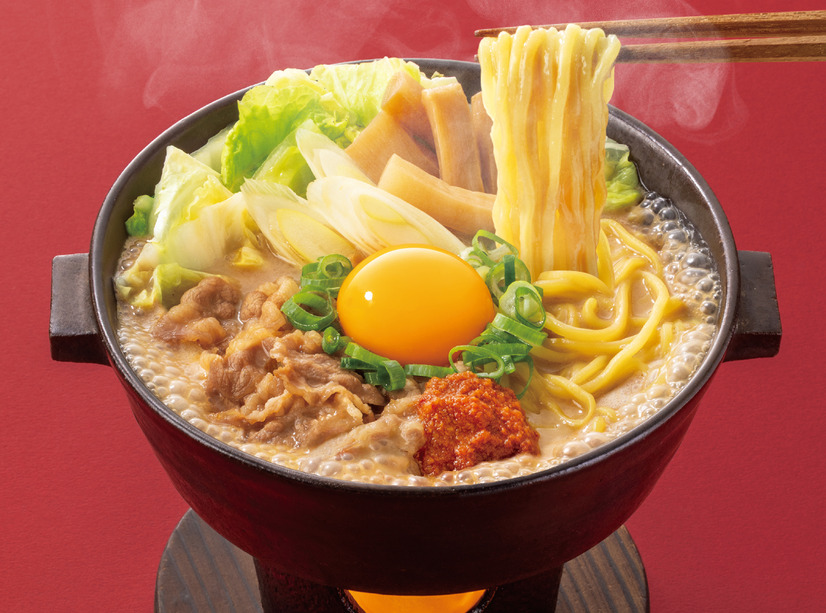 牛肉玉ラーメン鍋膳（とんこつ）（店内税込価格）987円