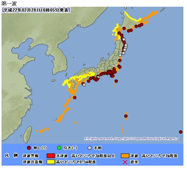 津波観測に関する情報（気象庁）