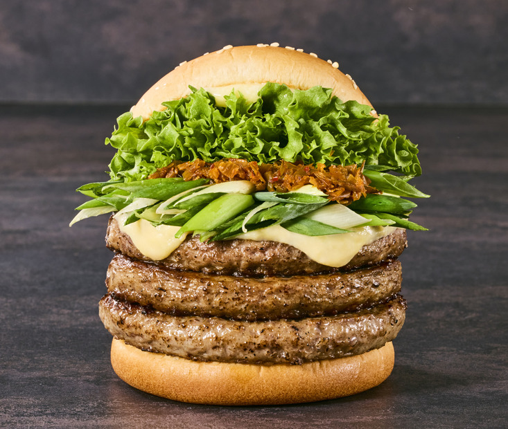 九条ネギと西京味噌の黒毛和牛バーガー　トリプル　2,280円