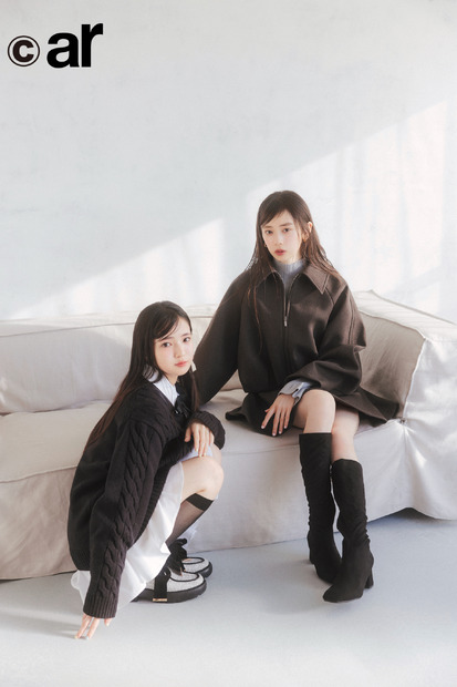 乃木坂46・瀬戸口心月＆矢田萌華『ar』1月号（C）主婦と生活社
