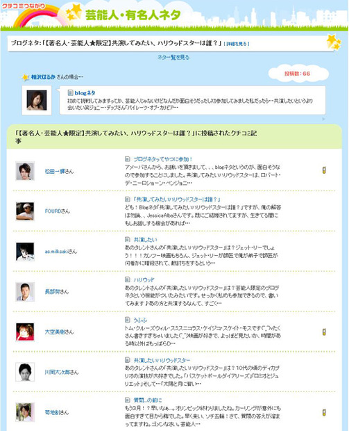 Ameba「芸能人・有名人ネタ」