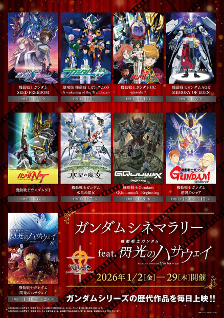 「ガンダムシネマラリー feat. 閃光のハサウェイ」ポスターⒸ創通・サンライズ