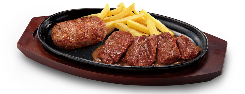 ブロンコおじさんのこだわり炭焼きがんこハンバーグ&特上厚切りハラミ（税込 3,718円）