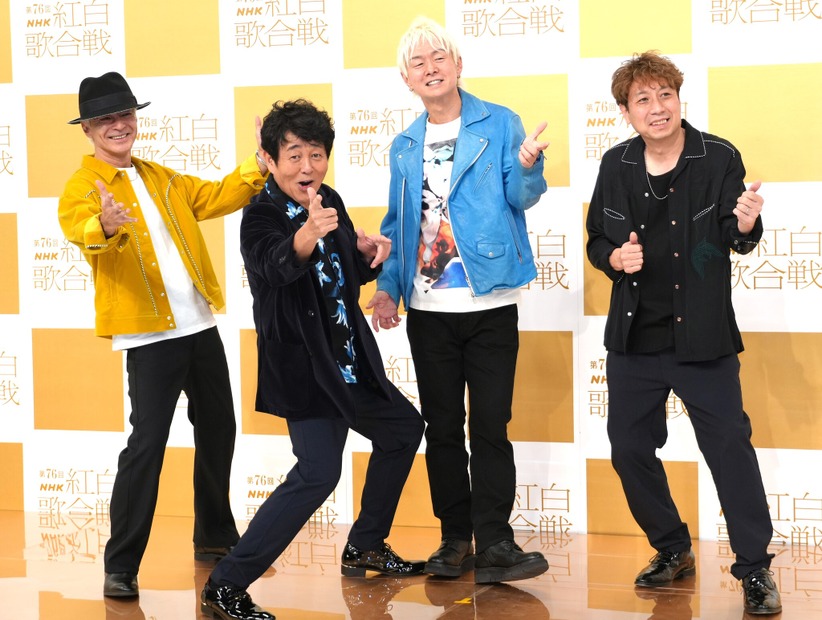 TUBE（左から）角野秀行、前田亘輝、春畑道哉、松本玲二【撮影：小宮山あきの】