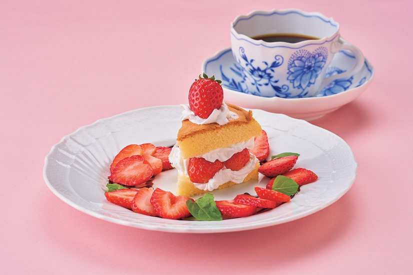 【珈琲貴族】いちごのショートケーキのデザートプレート　単品1,540円