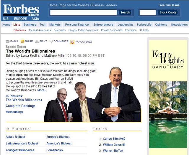 Forbes The World's Billionaires