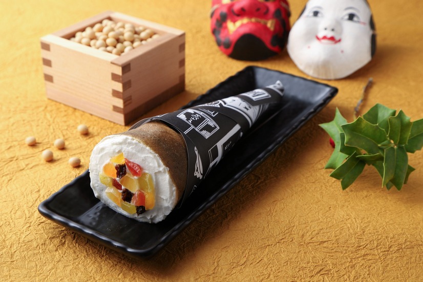 茶フェちゃきち 富岡店「ほうじ茶恵方巻クレープ」税込700円(テイクアウトは税込680円)