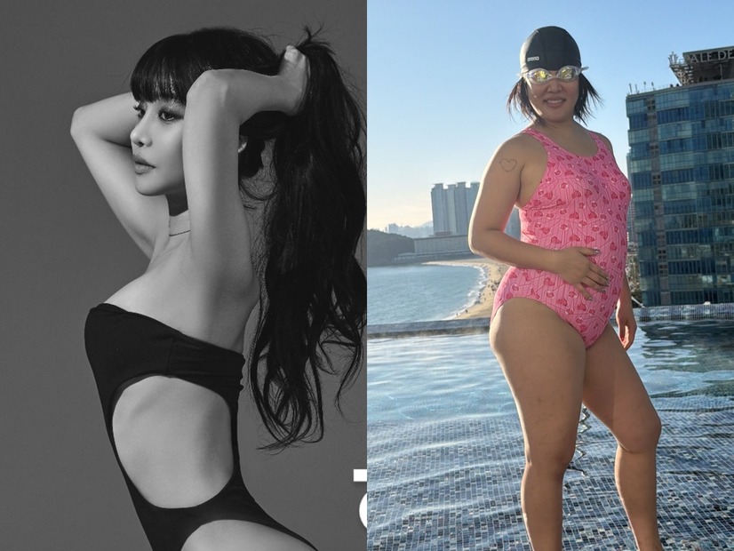 衝撃の“スイムウェア姿”で妊娠説も…韓国女性ユーチューバー、別人級ビフォー写真公開しダイエット宣言