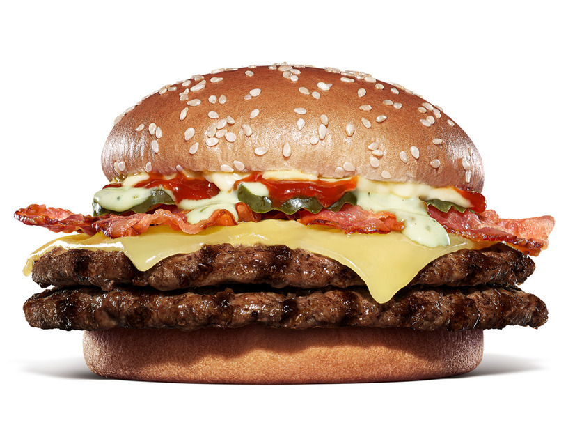 ダブルビーフ ビッグマウスホワイトバーガー　単品1,290円、セット1,590円