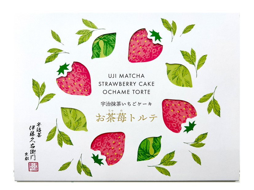 宇治抹茶いちごケーキ お茶苺(おちゃめ)トルテ　1,382円(税込)