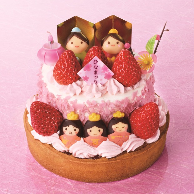 桃の節句 苺の2段タルトデコレーション（税込4,490円）