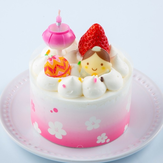 桃の節句 ちいさなひなケーキ 白（税込1,040円）