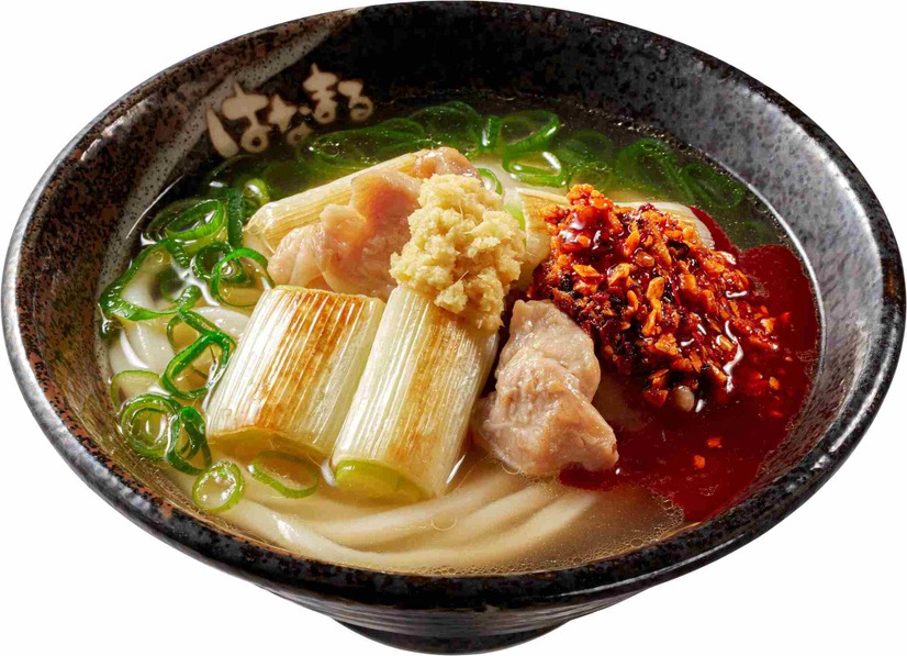 (食べるラー油)生姜鶏ねぎ塩うどん(温)（小）740円、(中)930円、(大)1,150円