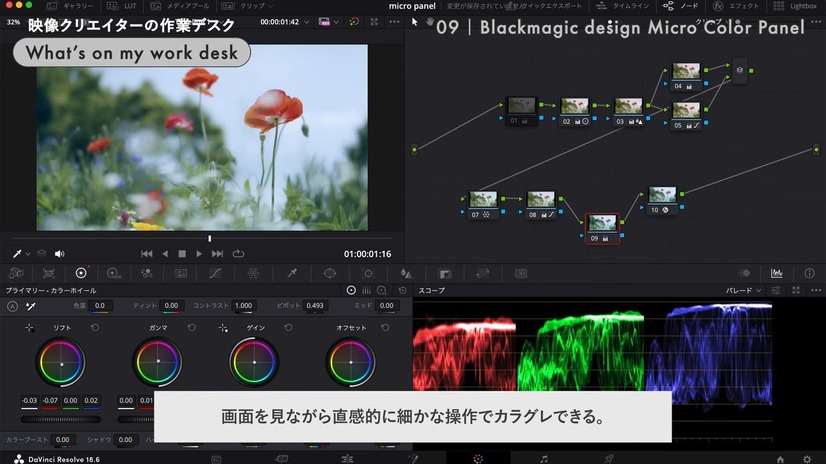 DaVinci Resolveでカラーグレーディングする時に便利（C）JEMMA's style. / じぇますた。