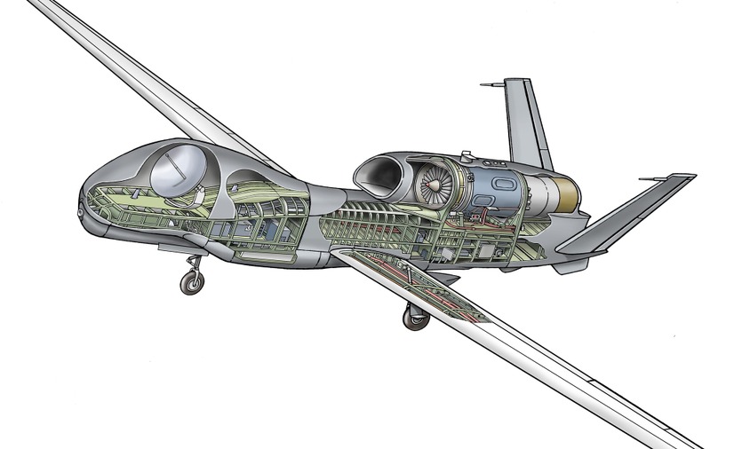 高度1万8千メートルから情報を集める偵察ドローン「RQ-4B グローバルホーク」